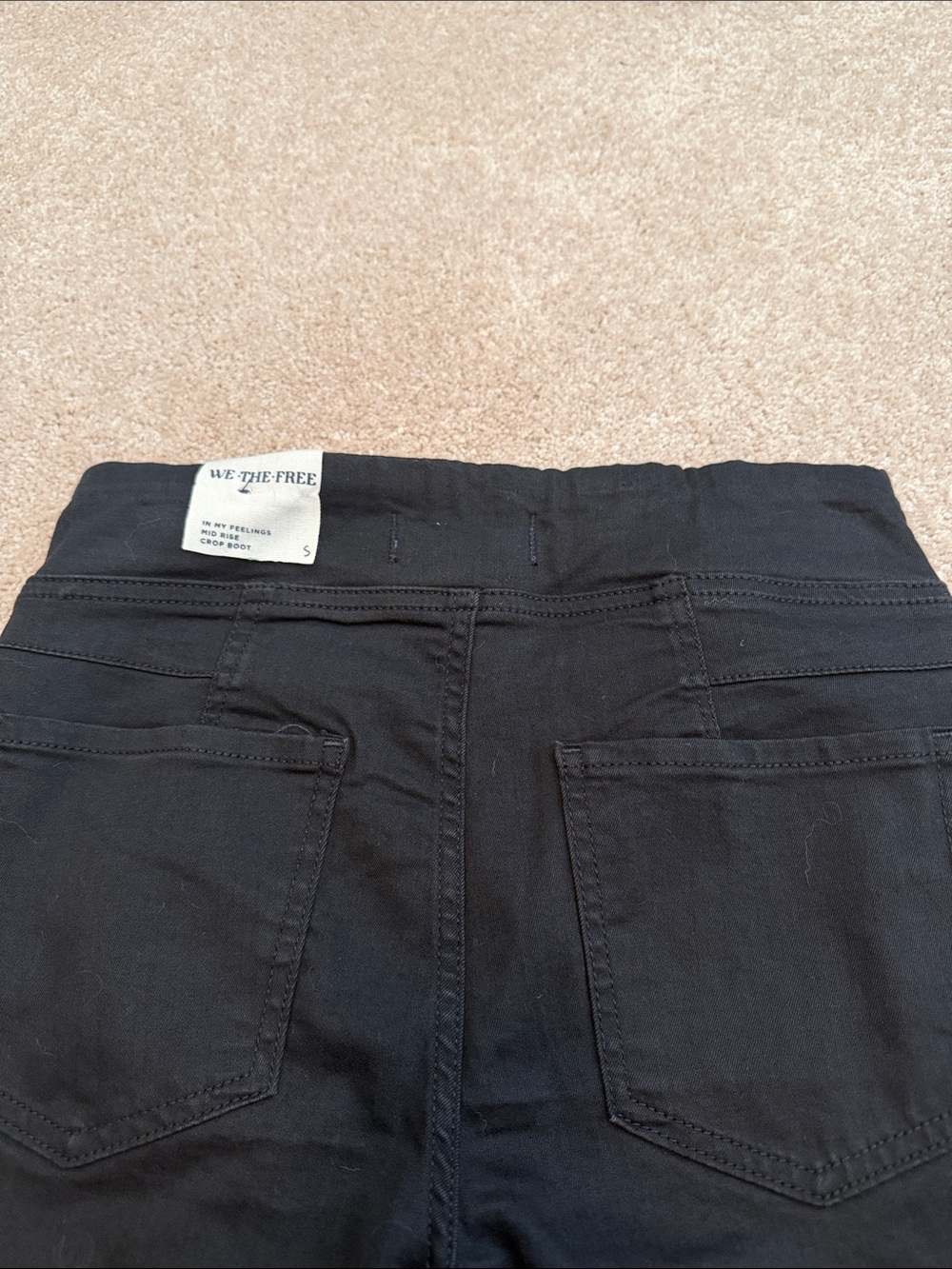 We The Free Black Flared Wide-Leg Jeans with Subtle Seam - Picture 4 of 4
